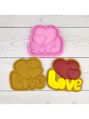 Штамп + вырубка "Love" №3
