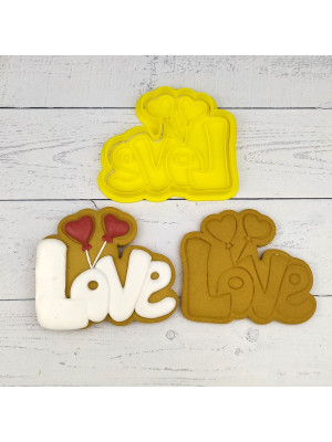 Штамп + вырубка "Love" №4