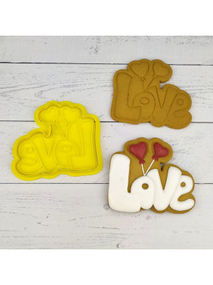 Штамп + вырубка "Love" №4