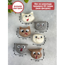 Силиконовая форма №2205 "Котики-конфетки" Силиконовая форма №2205 "Котики-конфетки"