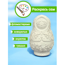 Фигурка для раскрашивания из гипса "Матрешка - Лето" №6