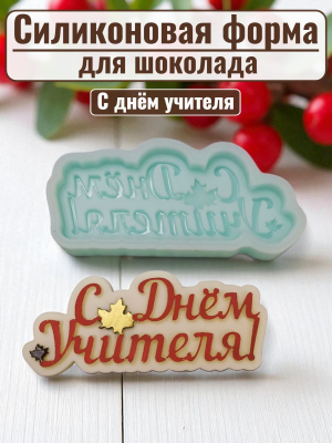 Силиконовая форма №980 "С днем учителя" №2