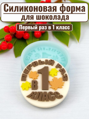 Силиконовая форма №899 "Медаль Первый раз в 1 класс"