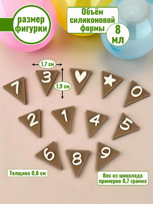 Силиконовая форма №2535 "Цифры" флажок Силиконовая форма №2535 "Цифры" флажок