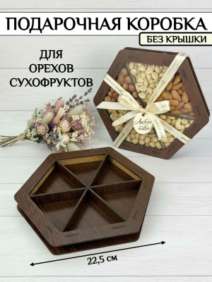Коробка подарочная - менажница ЛХДФ (венге) Коробка подарочная - менажница ЛХДФ (венге)