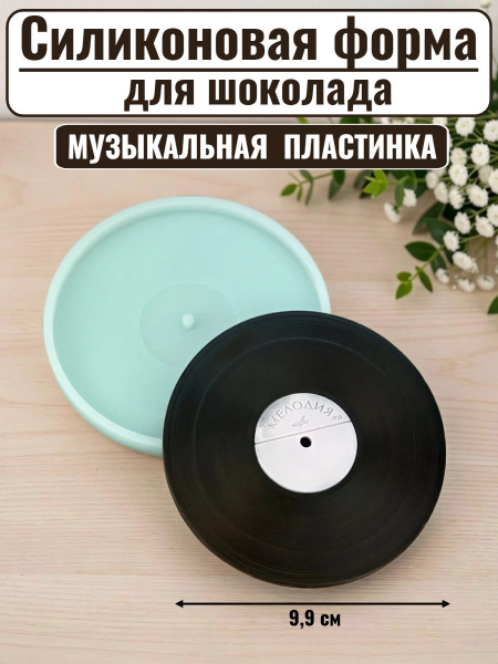 Силиконовая форма №2570 «Музыкальная пластинка»