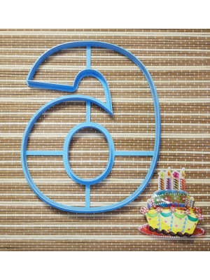Вырубка цифра "6" из набора №3 
