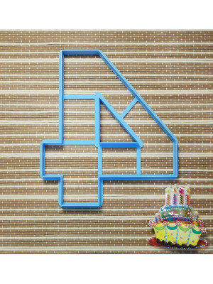 Вырубка цифра "4"  из набора №3